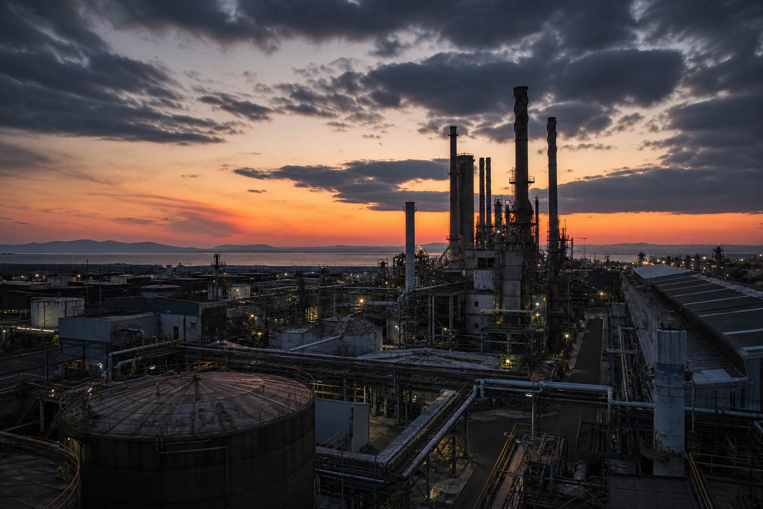 Industrial Complex at Dusk Industrial Complex at Dusk